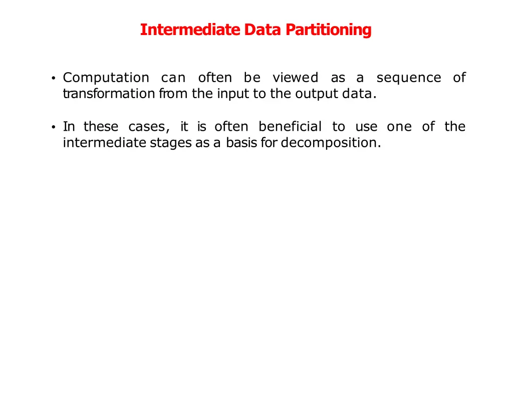intermediate data partitioning