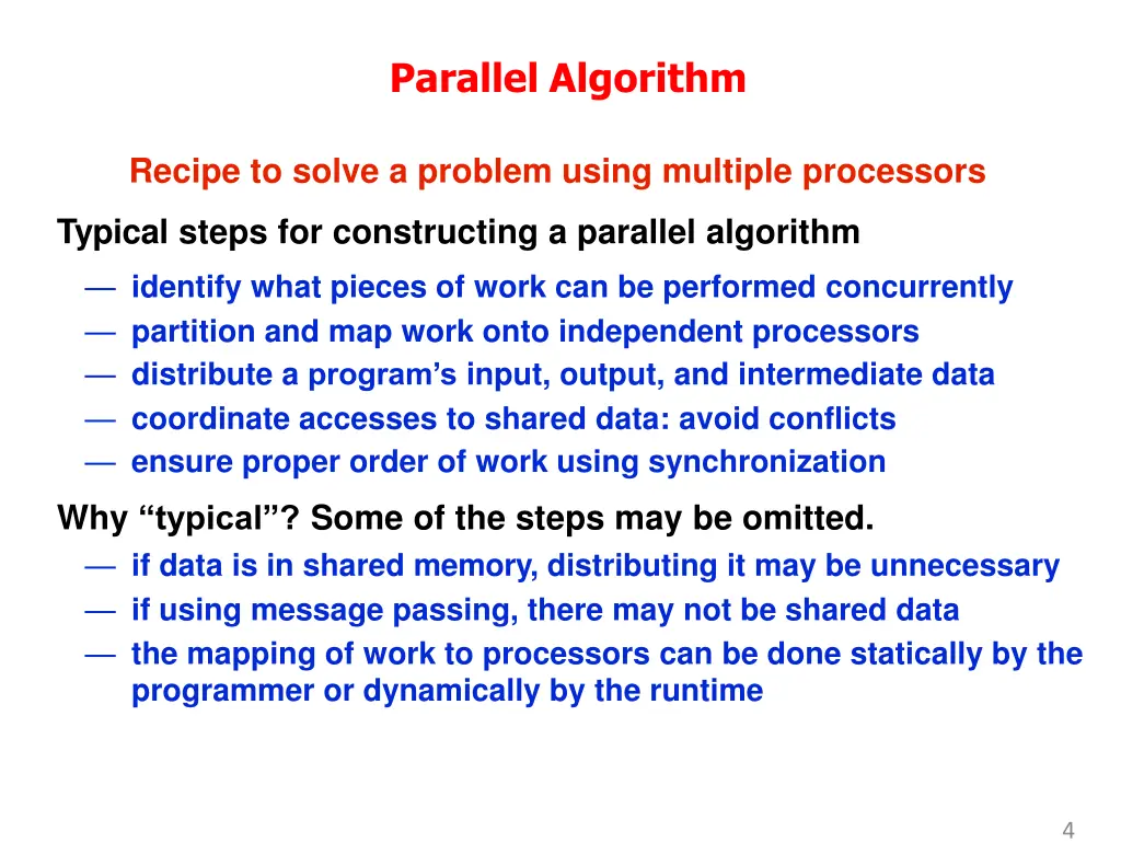 parallel algorithm