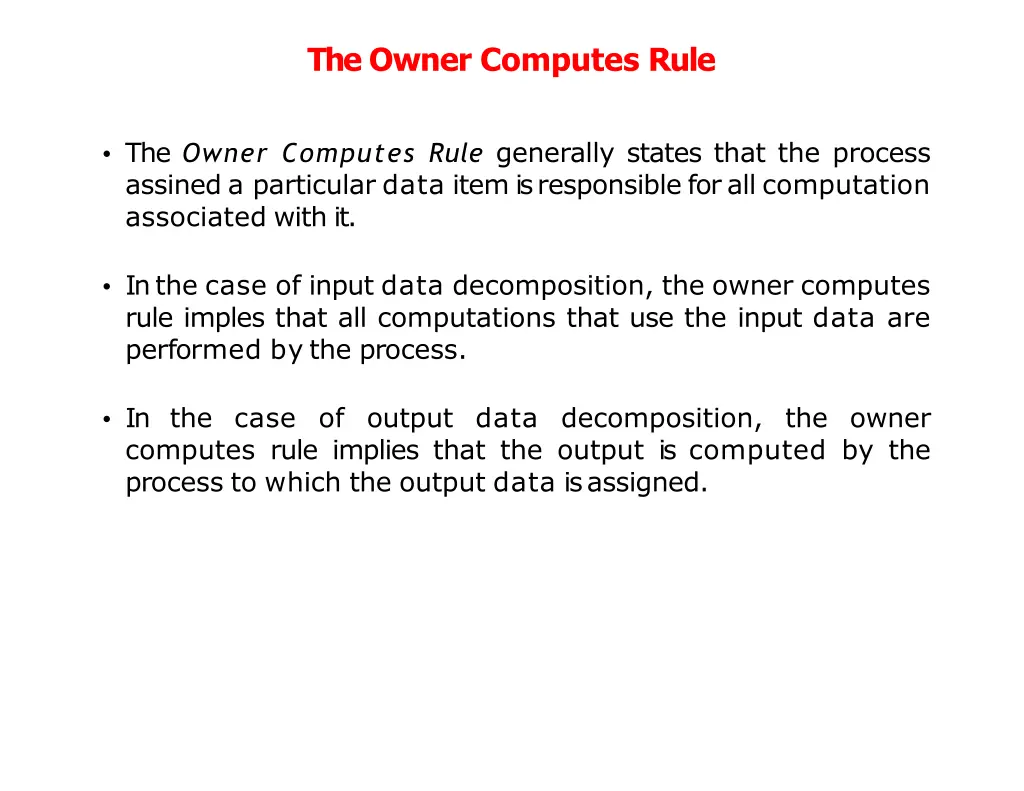 the owner computes rule