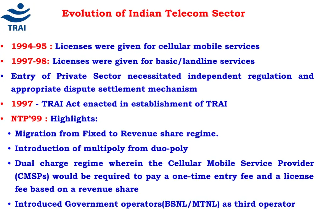 evolution of indian telecom sector 1
