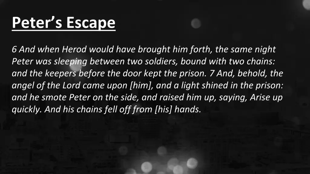 peter s escape