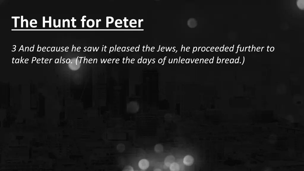 the hunt for peter
