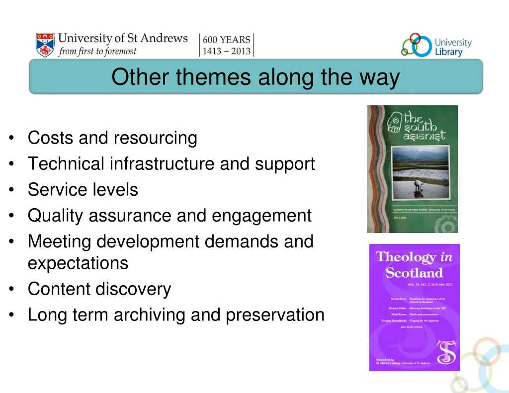 other themes along the way