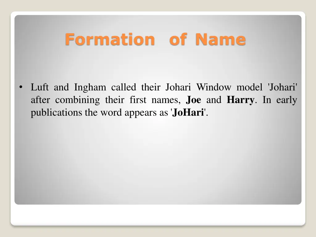 formation of name