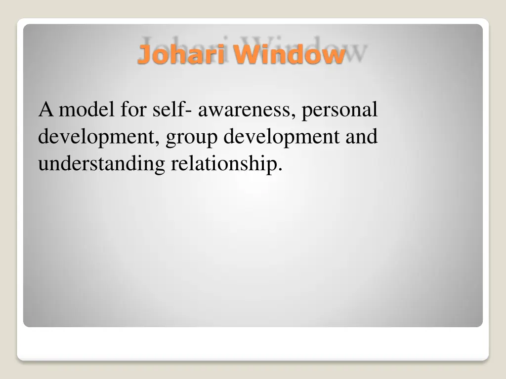 johari window