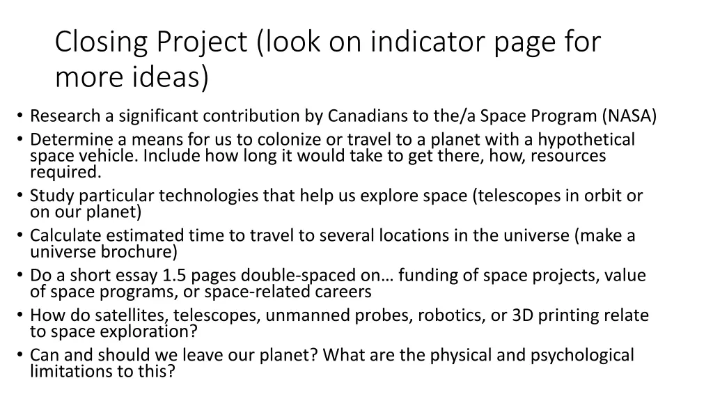 closing project look on indicator page for more