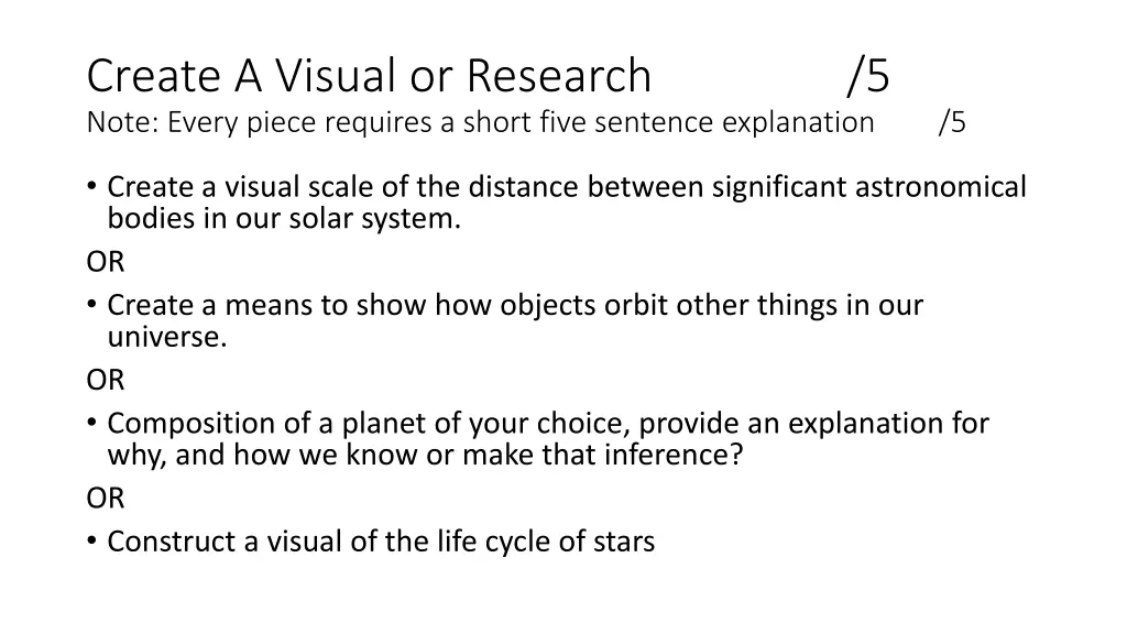 create a visual or research note every piece