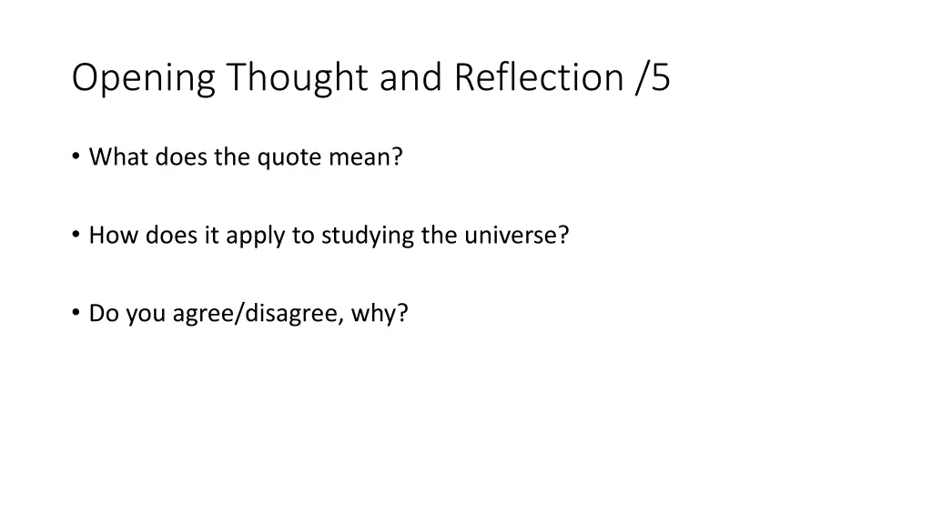 opening thought and reflection 5