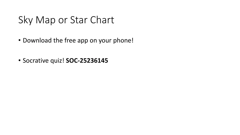 sky map or star chart