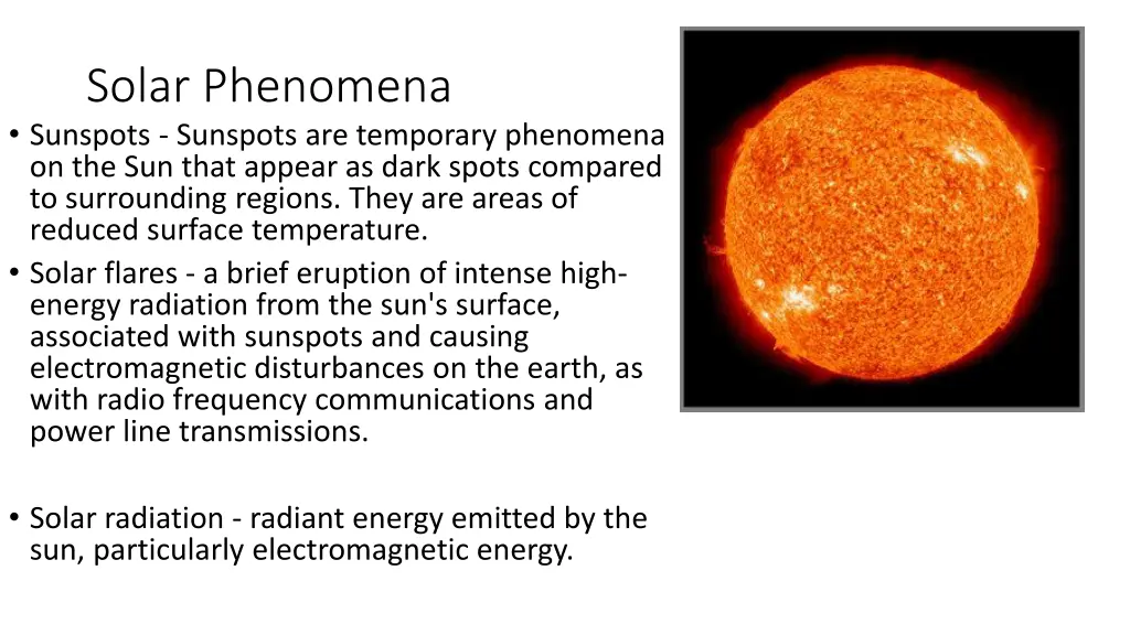 solar phenomena sunspots sunspots are temporary