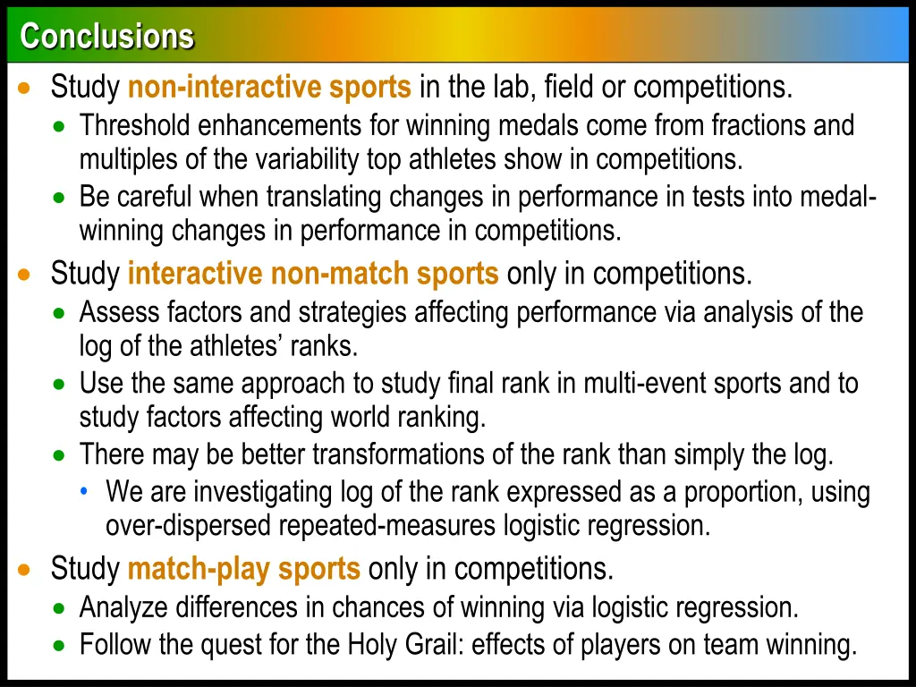 conclusions