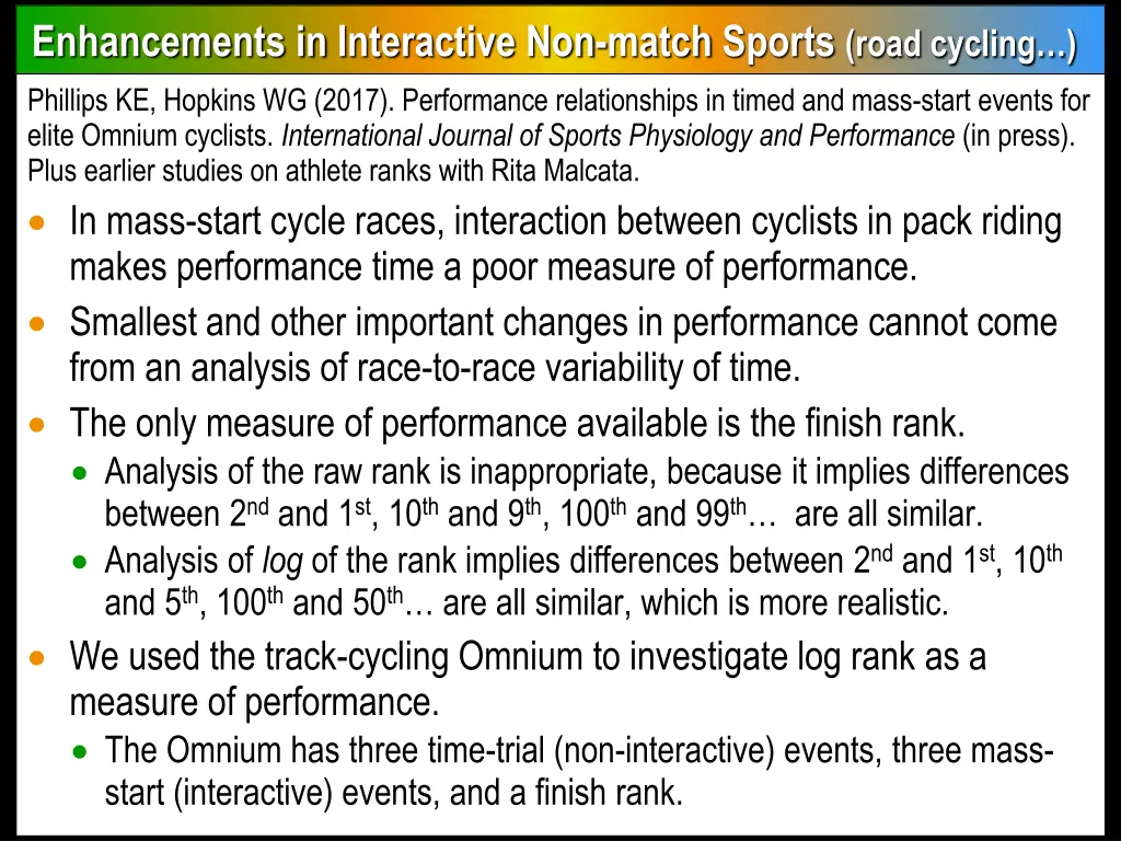 enhancements in interactive non match sports road