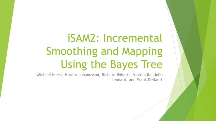 isam2 incremental smoothing and mapping using