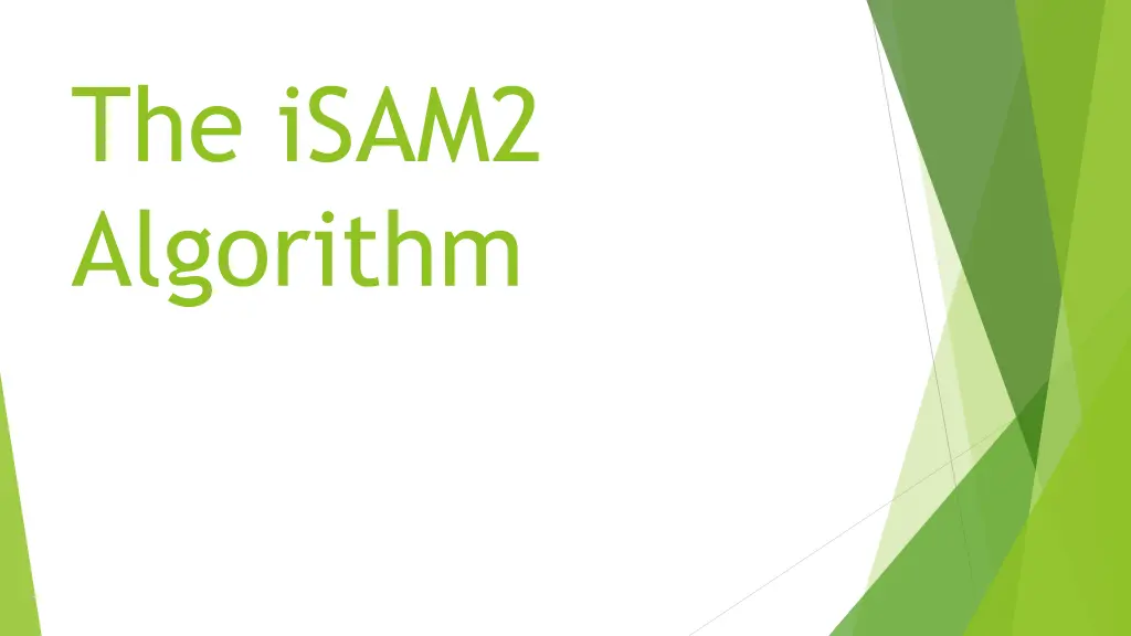the isam2 algorithm