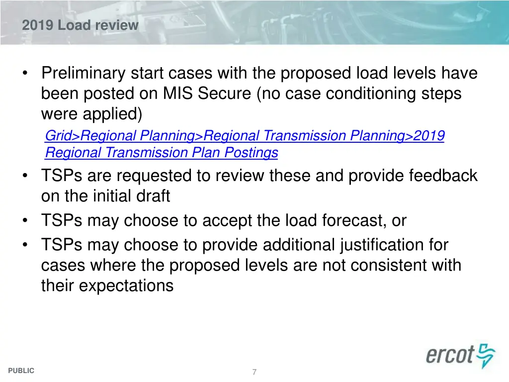 2019 load review