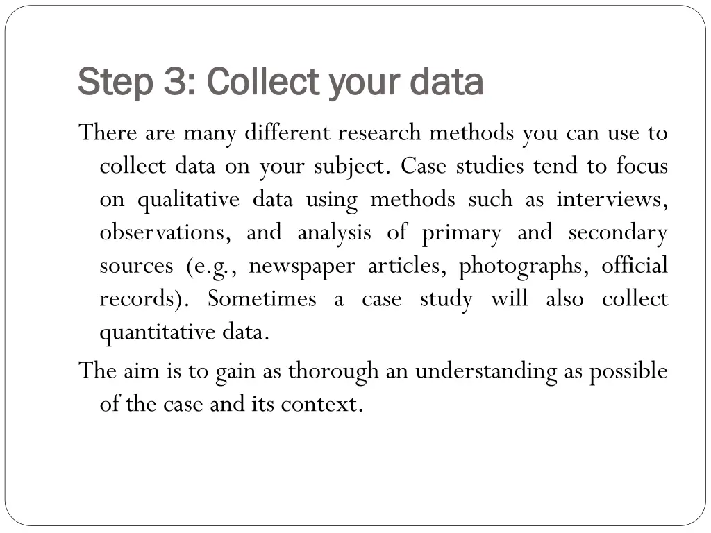 step 3 collect your data step 3 collect your data