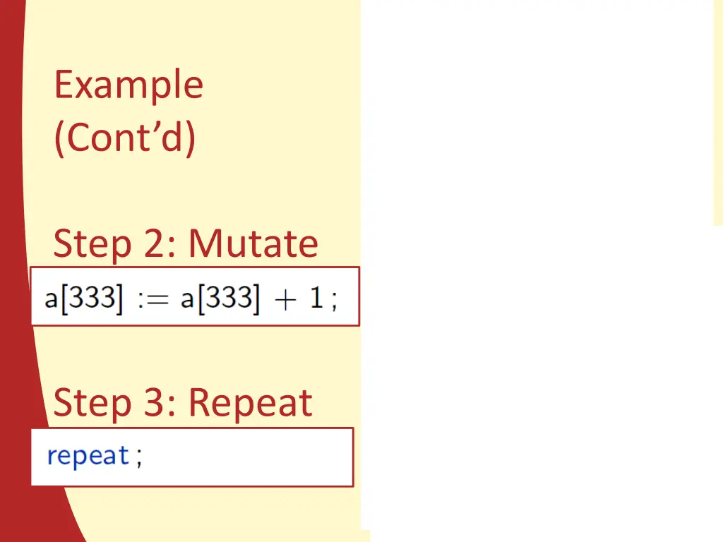 example cont d