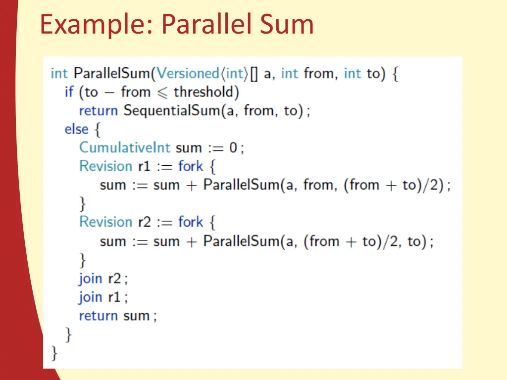 example parallel sum
