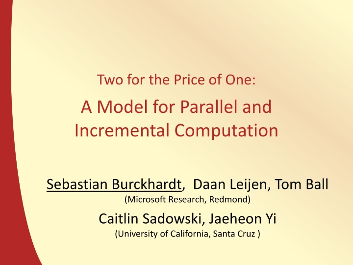 two for the price of one a model for parallel