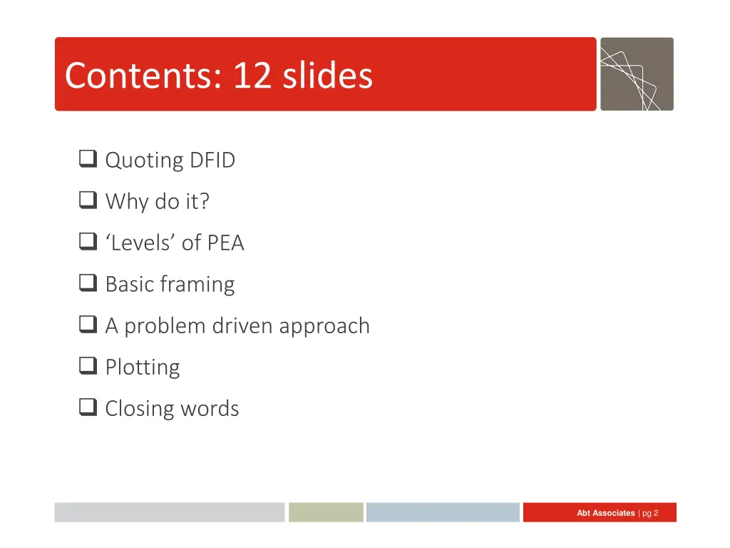 contents 12 slides