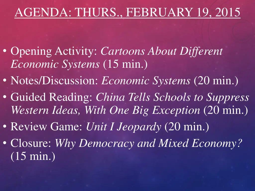 agenda thurs february 19 2015