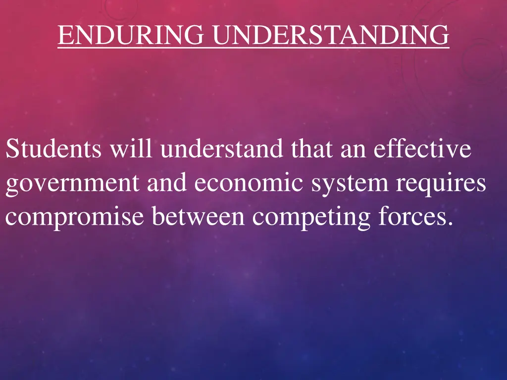 enduring understanding
