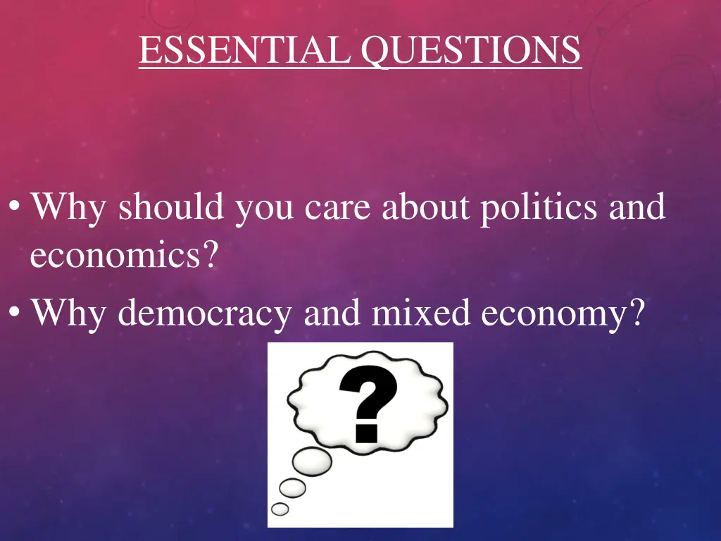 essential questions