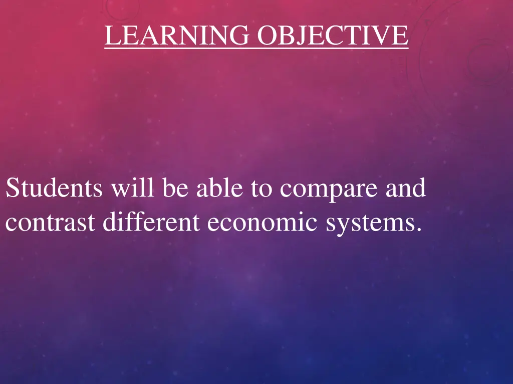 learning objective