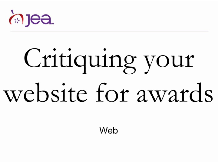 critiquing your website for awards