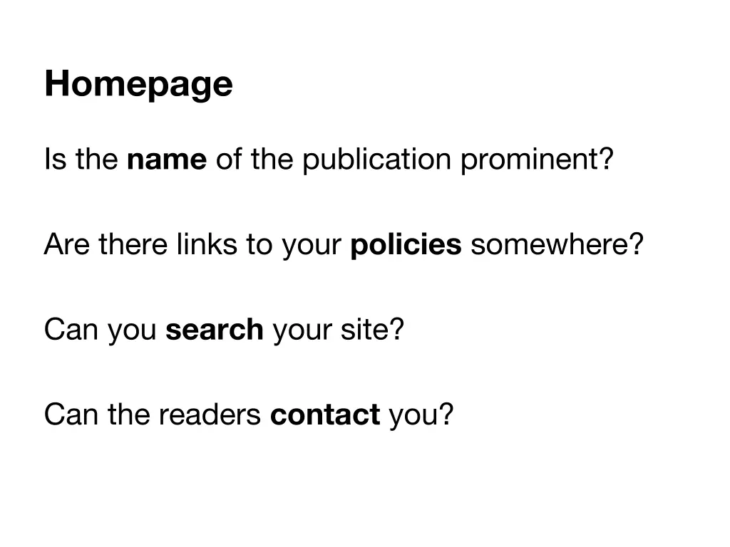 homepage