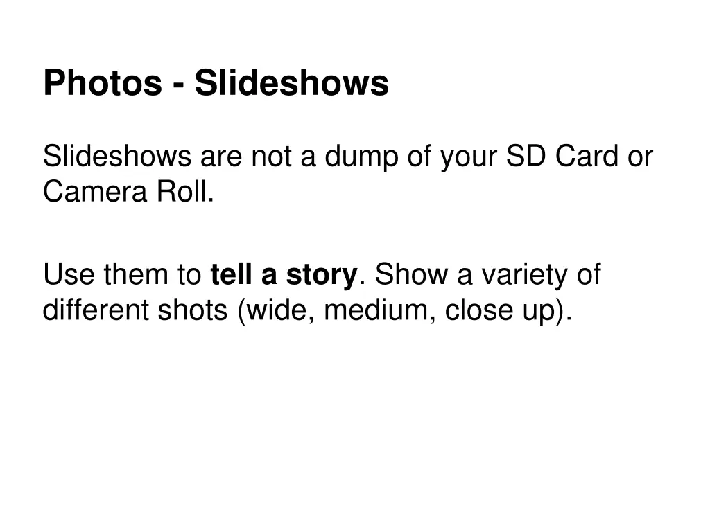 photos slideshows
