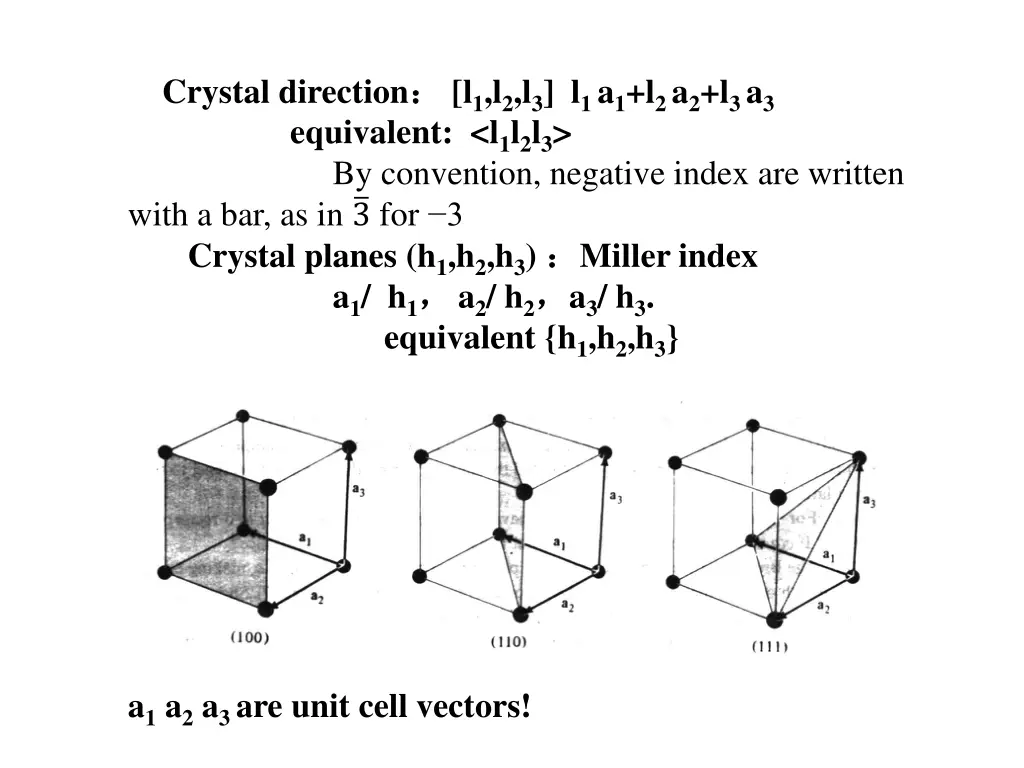 crystal direction equivalent