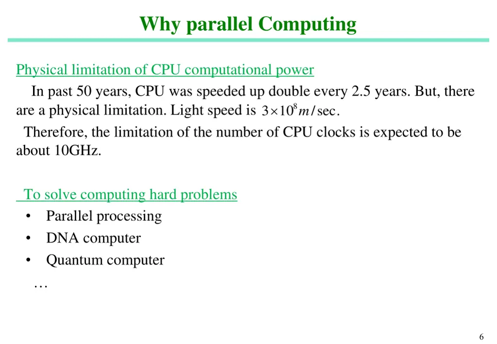 why parallel computing 1