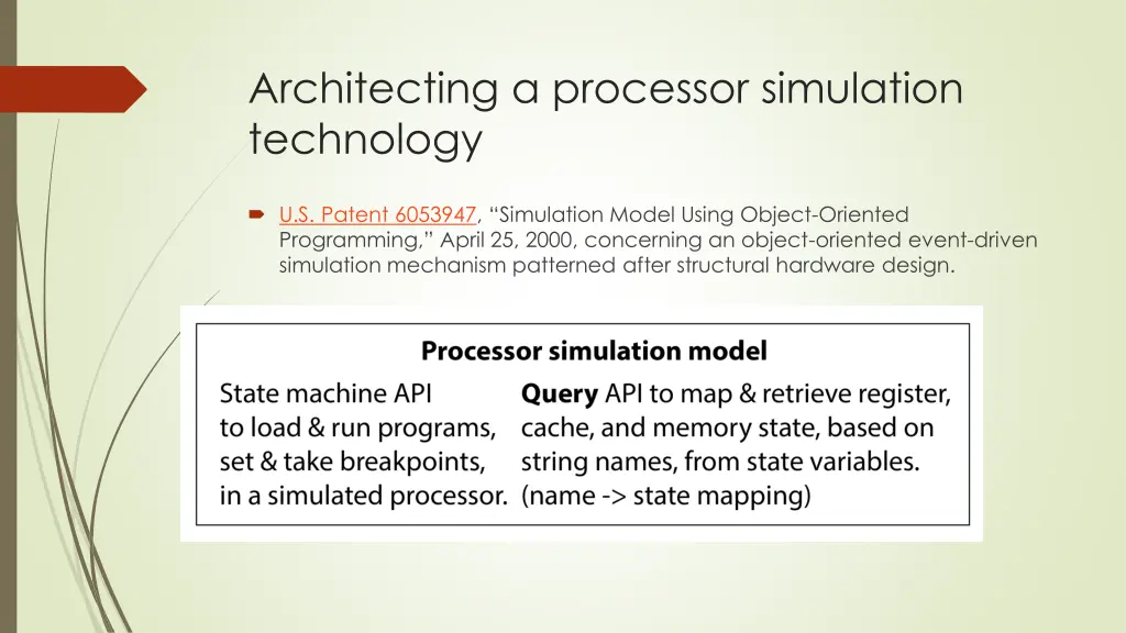 architecting a processor simulation technology