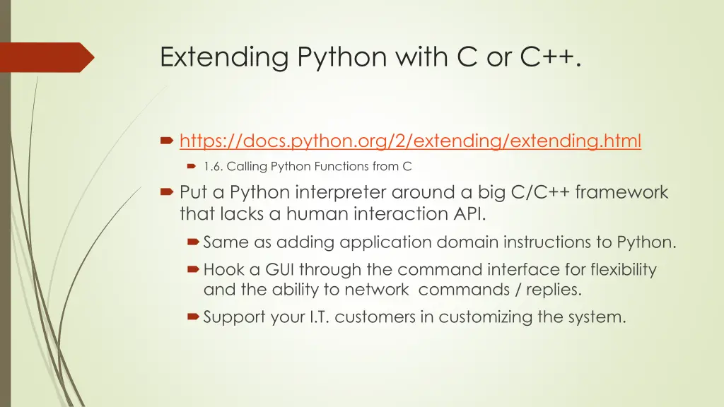 extending python with c or c