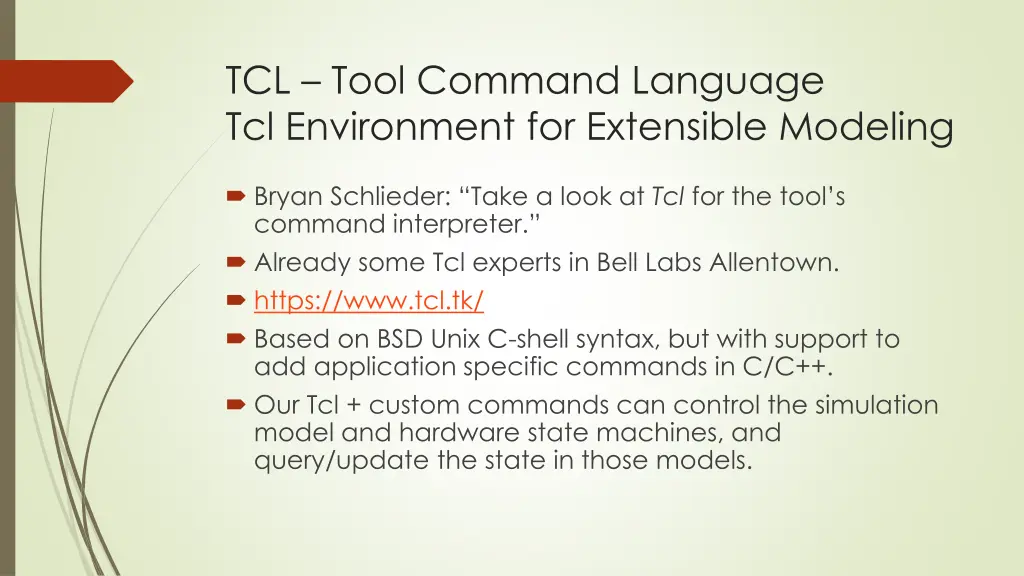 tcl tool command language tcl environment