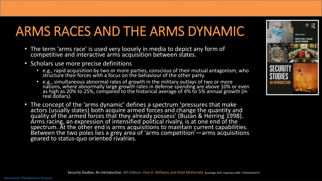 arms races and the arms dynamic arms races