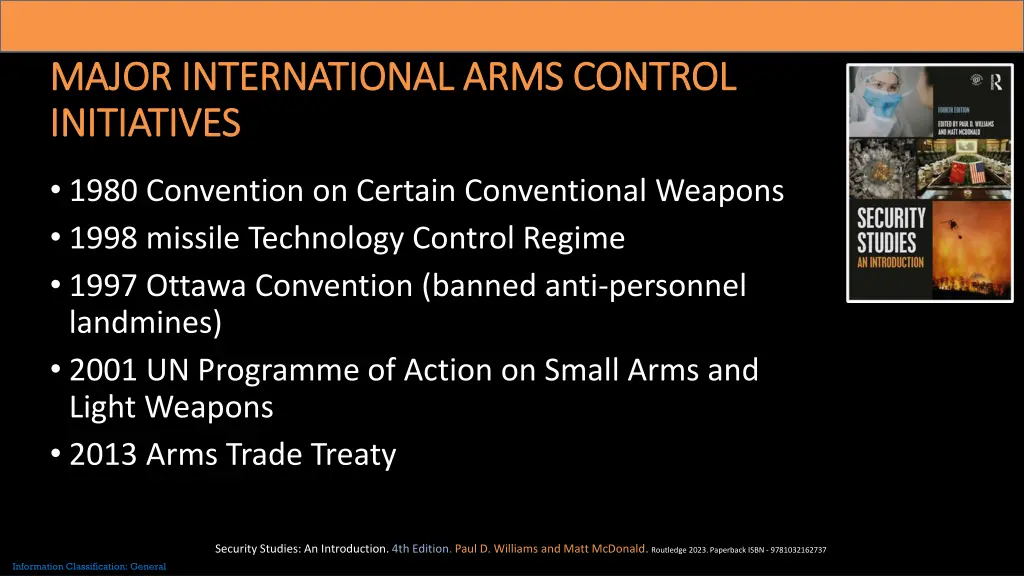 major international arms control major