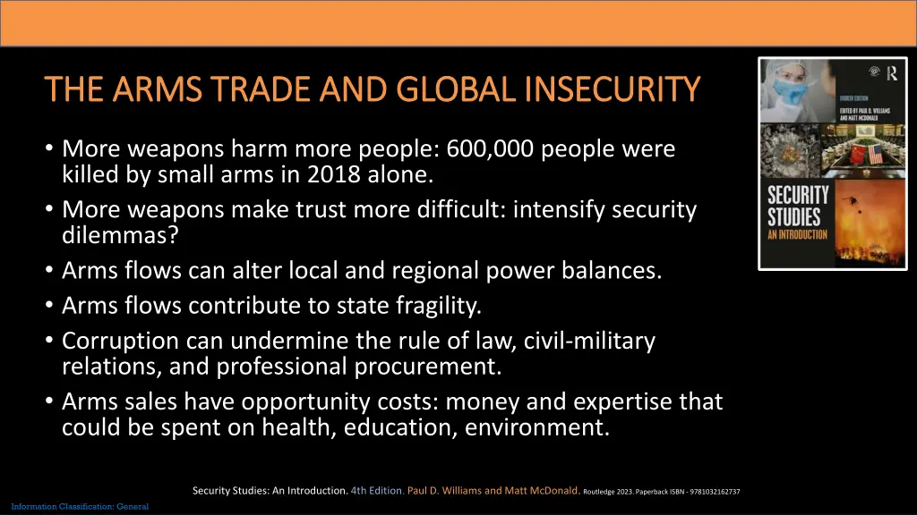 the arms trade and global insecurity the arms