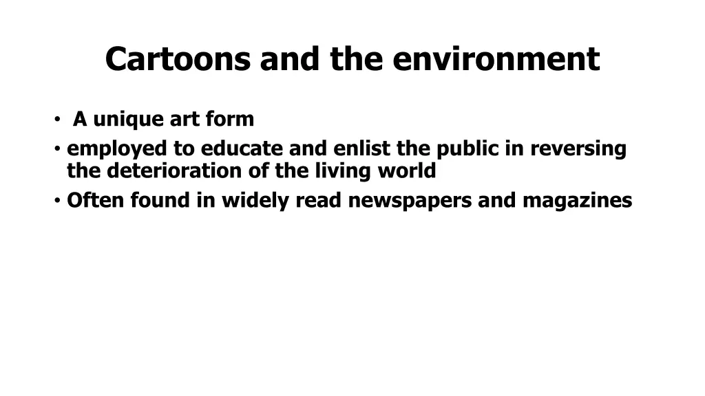 cartoons and the environment