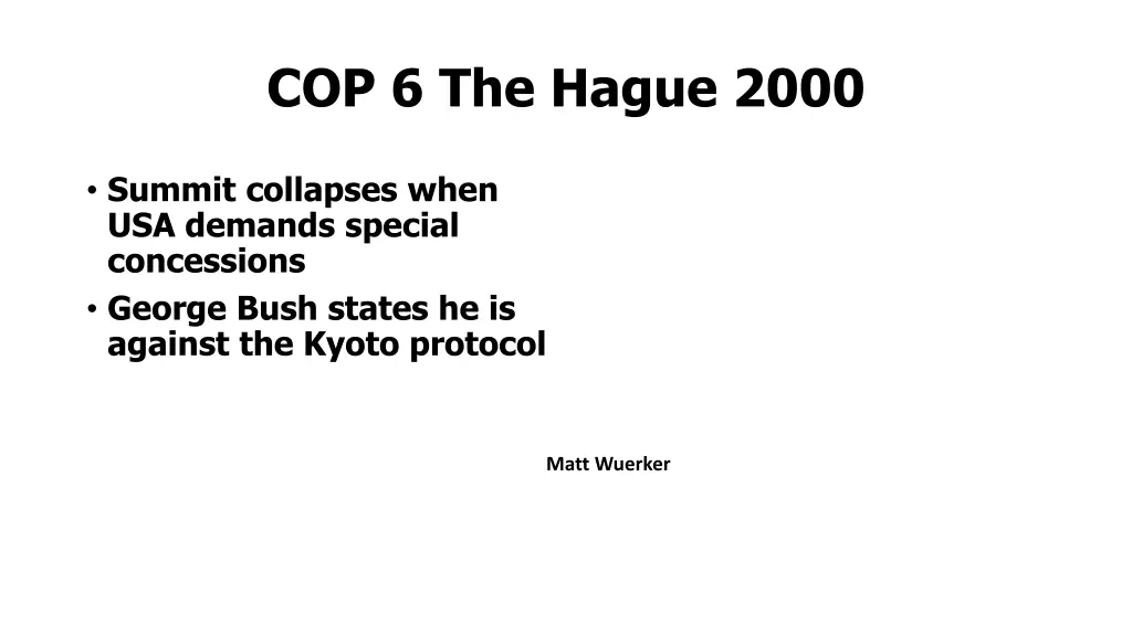 cop 6 the hague 2000