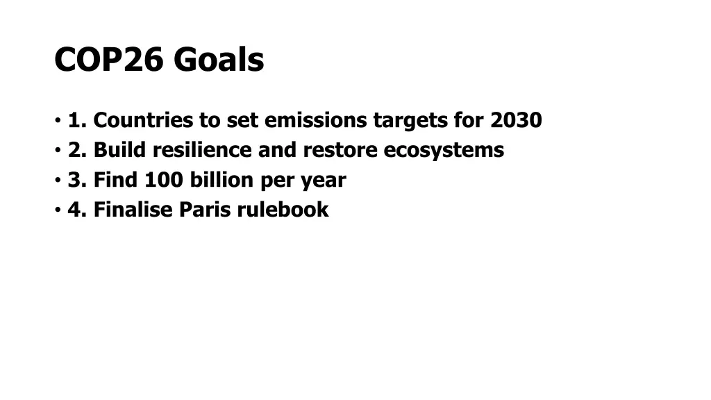 cop26 goals