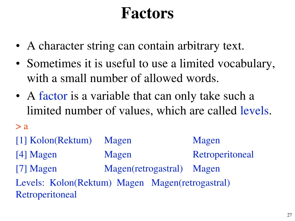 factors