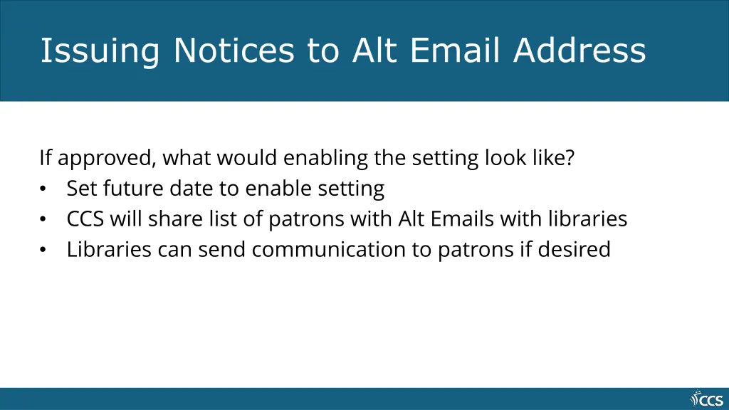 issuing notices to alt email address 4
