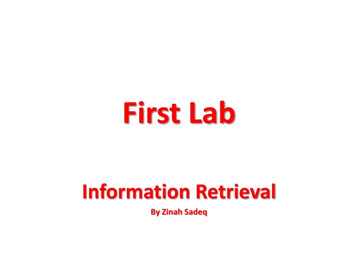 first lab