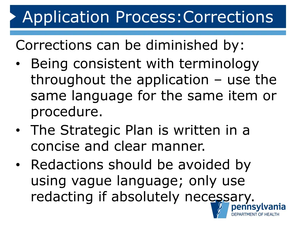 application process corrections 1