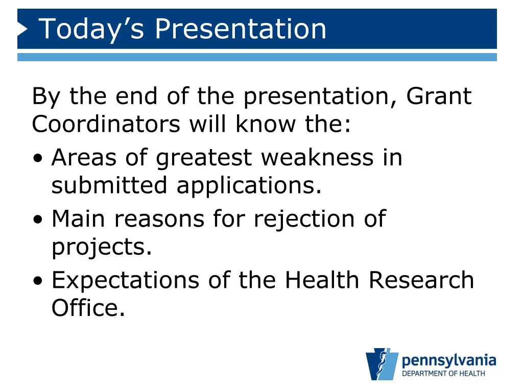 today s presentation