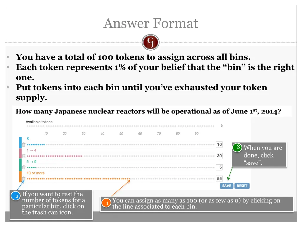 answer format