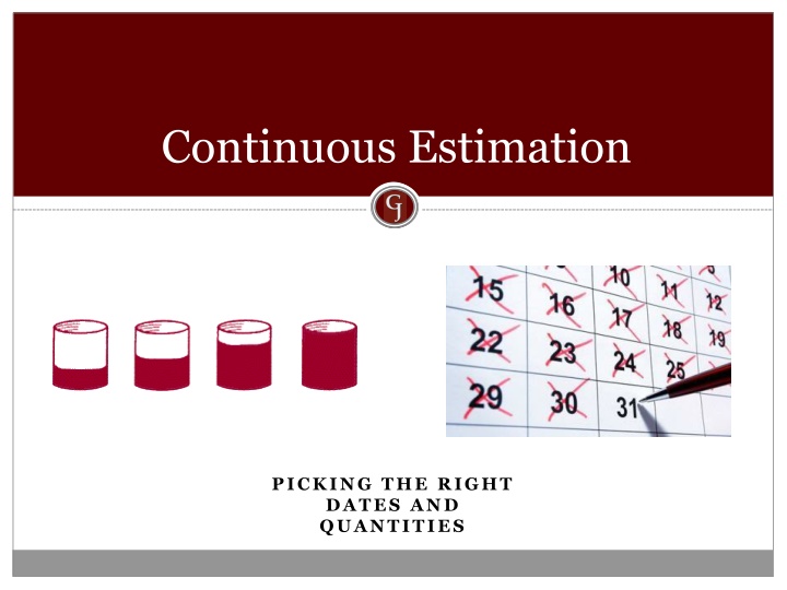 continuous estimation