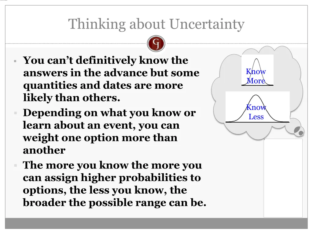 thinking about uncertainty